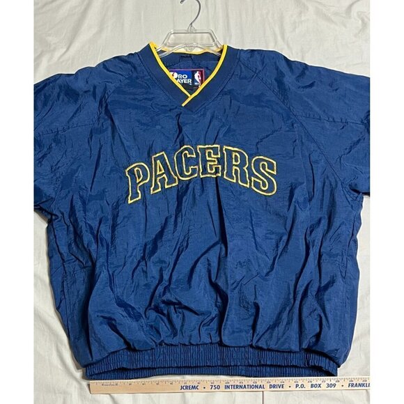 Vintage NBA Pro Player Indiana Pacers V-Neck Pullover Jacket Size XL Embroidered - Picture 9 of 12